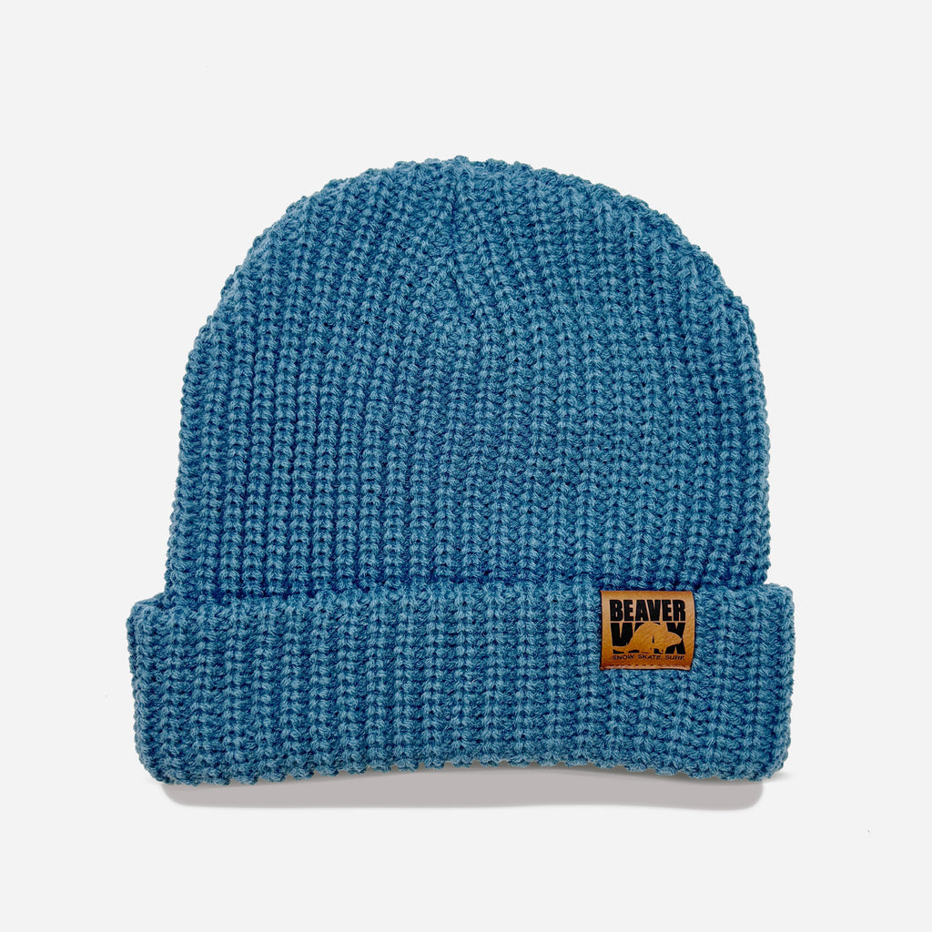 Chunky Wide Rib Roll-Up Beanie