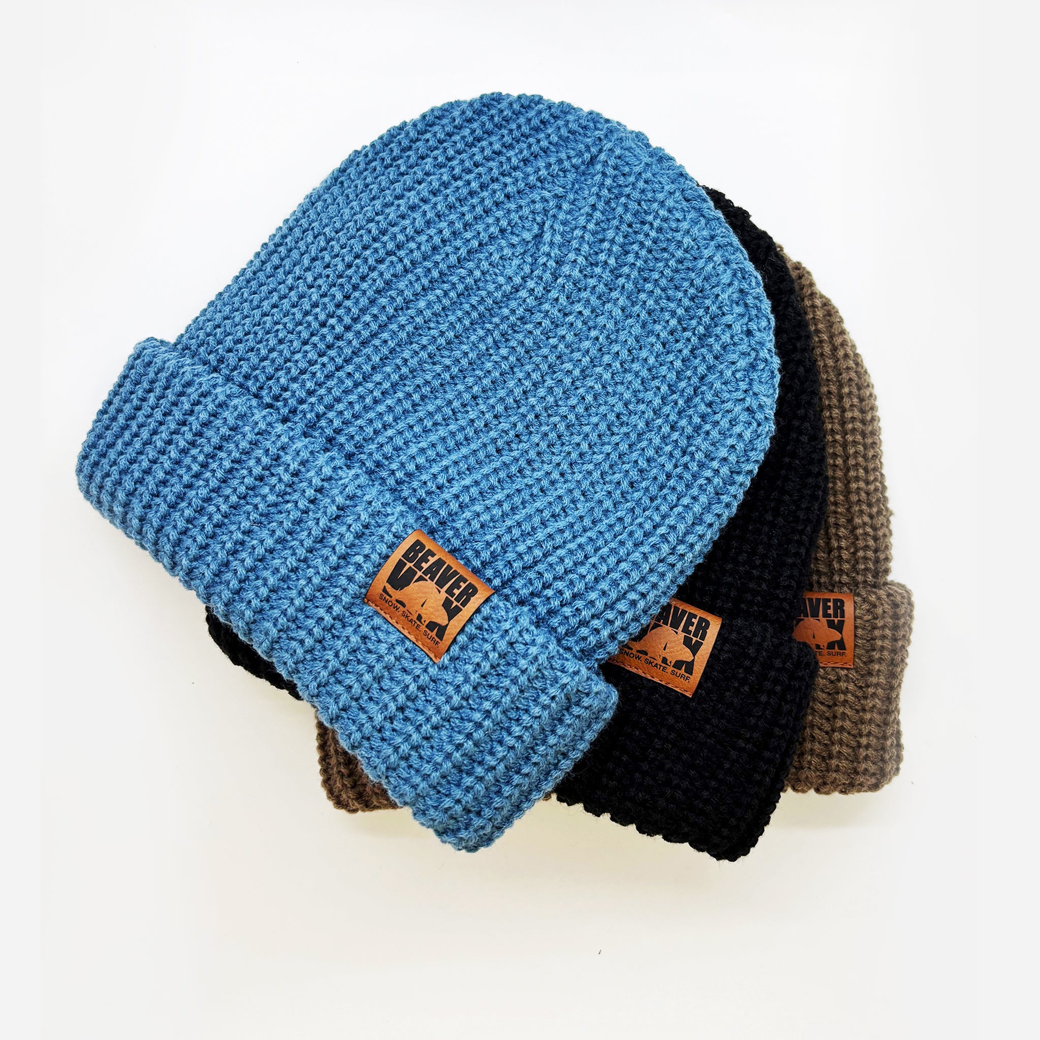 Chunky Wide Rib Roll-Up Beanie